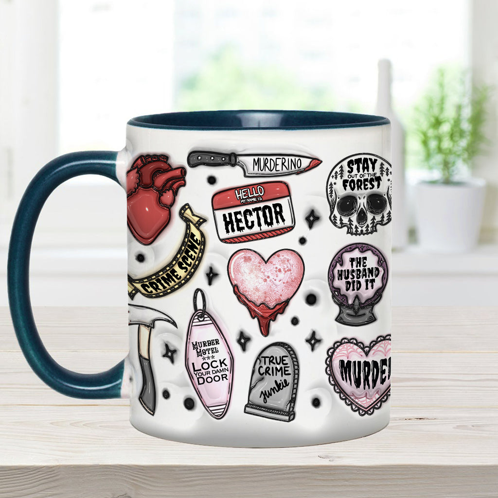 True Crime Junkie - Personalized Accent Mug