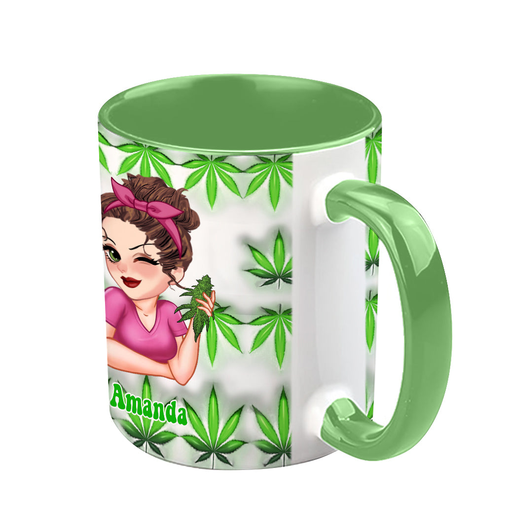 Irgendwo ist 420 – Personalisierte Tasse mit Cannabis-Motiv