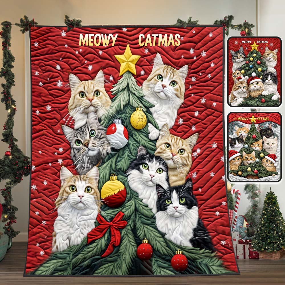 Mewoy Catmas - Personalized Cat Quilt