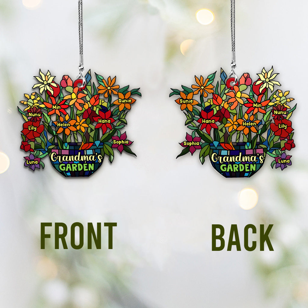 Grandma's Garden - Personalized Grandma Car Ornament