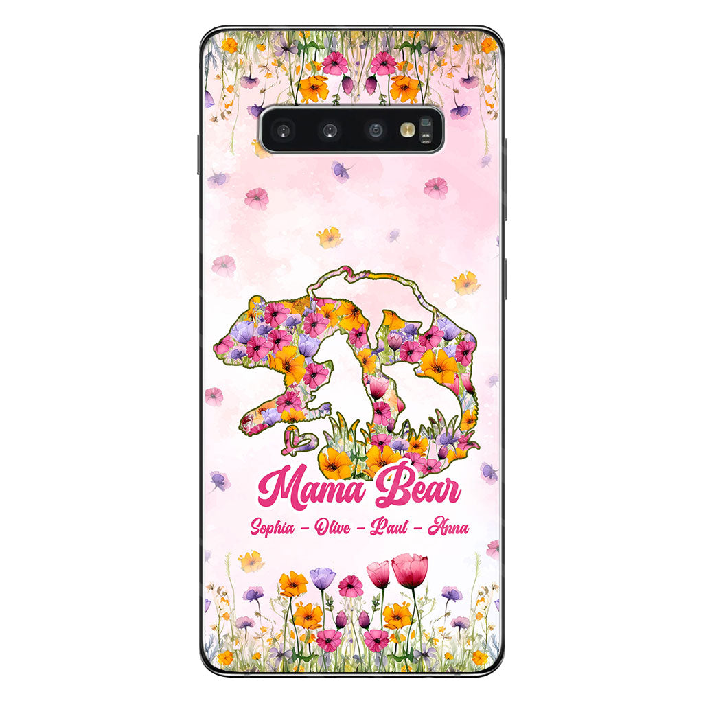 Mama Bear - Personalized Mother Clear Phone Case