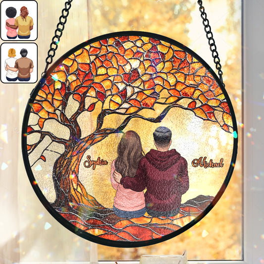 You & Me We Got This - Personalized Couple Stained Glass Suncatcher