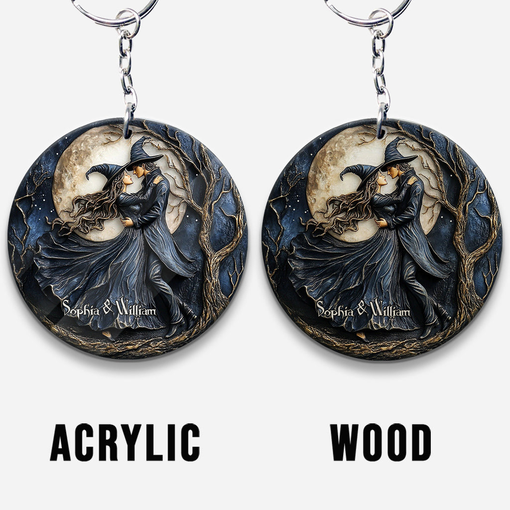 True Love Never Dies - Personalized Witch Keychain