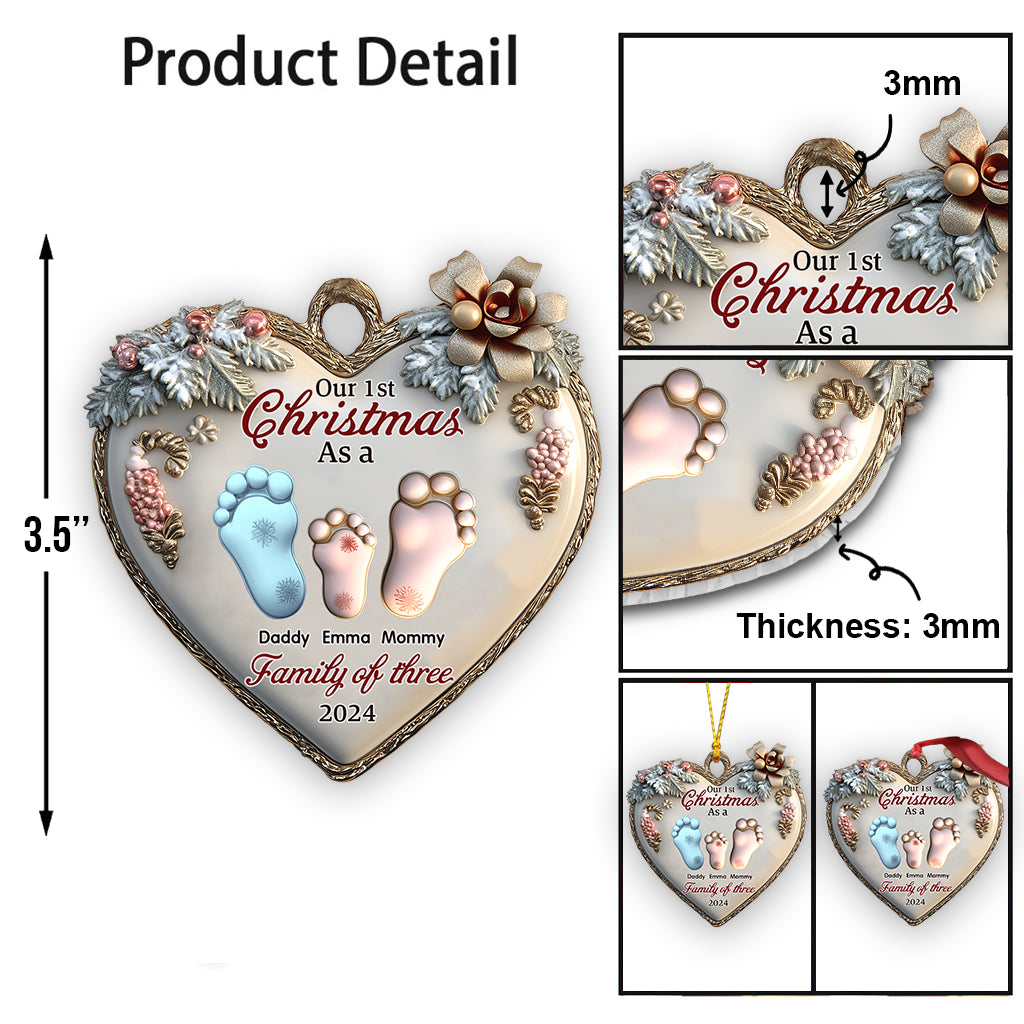 Our 1st Christmas Together - Personalized Family Ornament