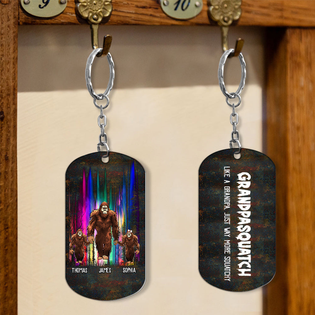 Grandpasquatch - Personalized Grandpa Stainless Steel Keychain