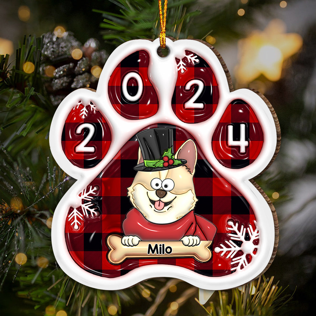 Merry Woofmas 2024 - Personalized Dog Ornament