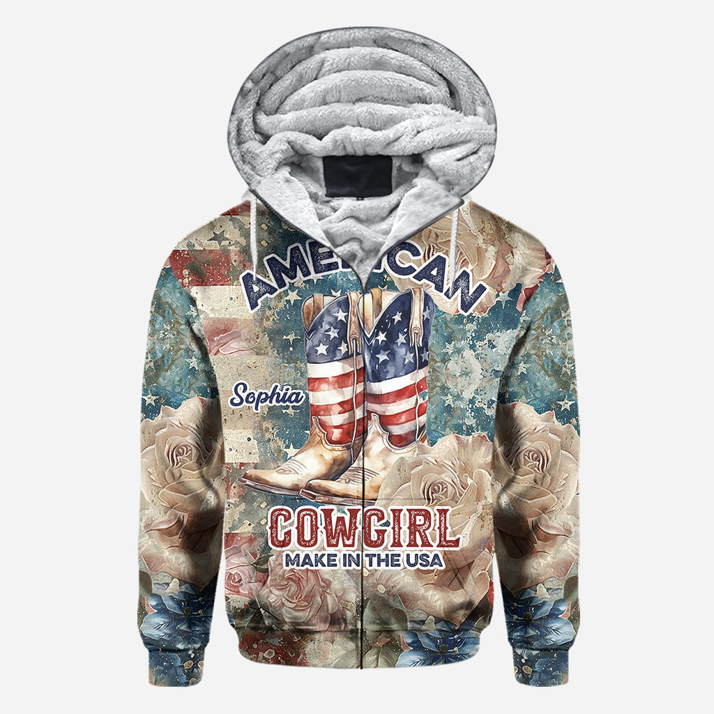 T-shirt personnalisé « Cowgirl américaine » - T-shirt intégral « Country Girl »