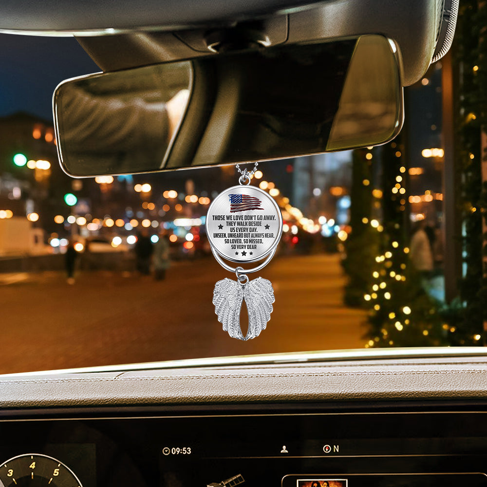 Ceux que nous aimons ne disparaissent jamais - Ornement personnalisé en forme d'ailes de vétéran