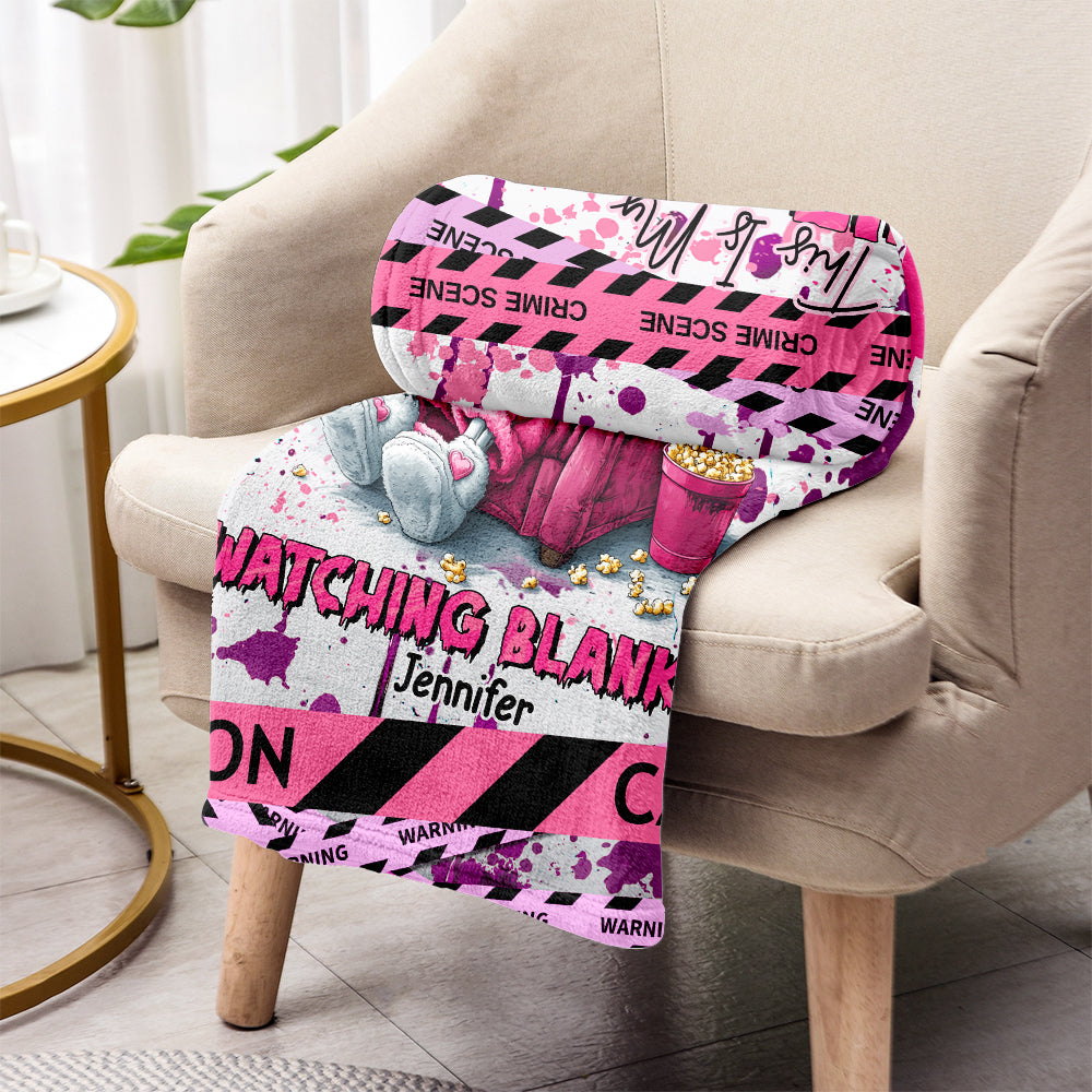 This Is My True Crime Watching Blanket - Personalized Blanket