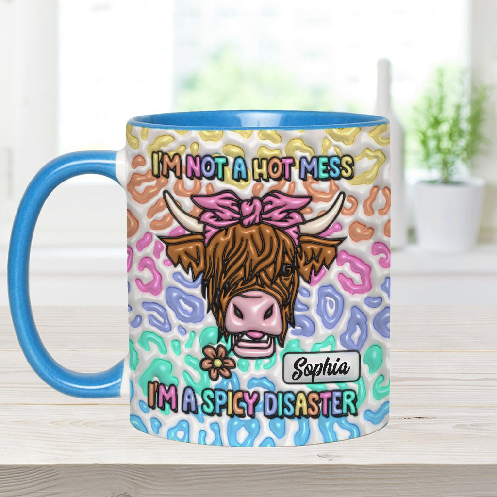 I'm Not A Hot Mess - Personalized Accent Mug