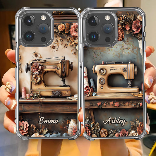 Beautiful Sewing Machine - Personalized Sewing Clear Phone Case