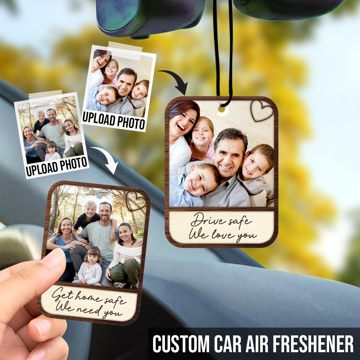 Drive Safe We Love You - Personalized Father Rectangle Air Freshener