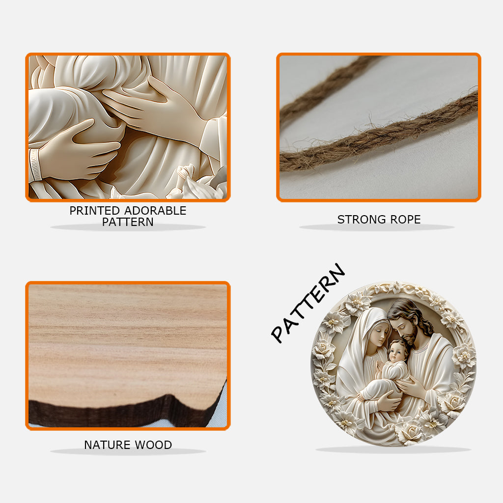 The Holy Family - Christian Custom Shaped Wood Sign