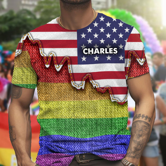 Ich bin mutig, ich bin verletzt. True Colors – personalisiertes LGBT-Unterstützungs-Shirt