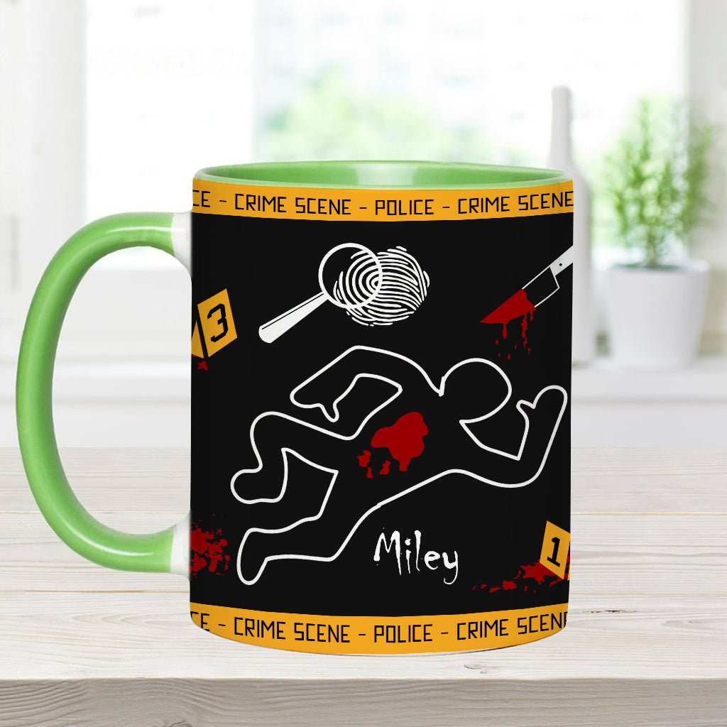 This Is My True Crime Watching Mug - Personalized Accent Mug