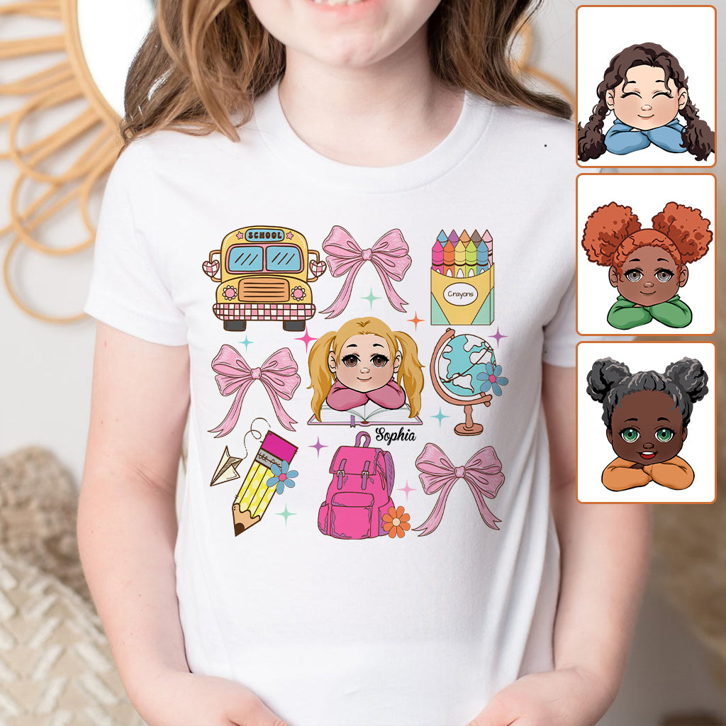 Back to School Coquette - Personalized Kid T-shirt And Hoodie