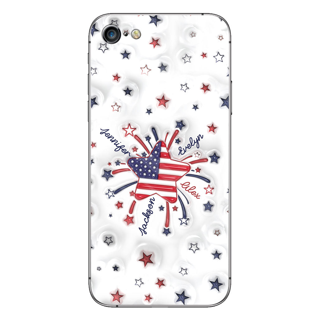 Grandma's Little Star 4th Of July - Personalized Grandma Phone Case