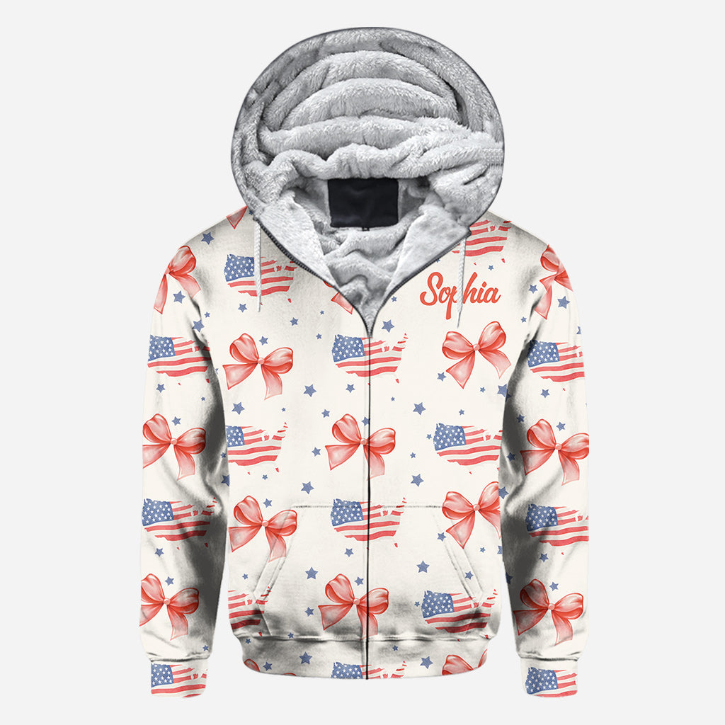 Coquette American Girl - Personalisiertes T-Shirt zum Unabhängigkeitstag/4. Juli