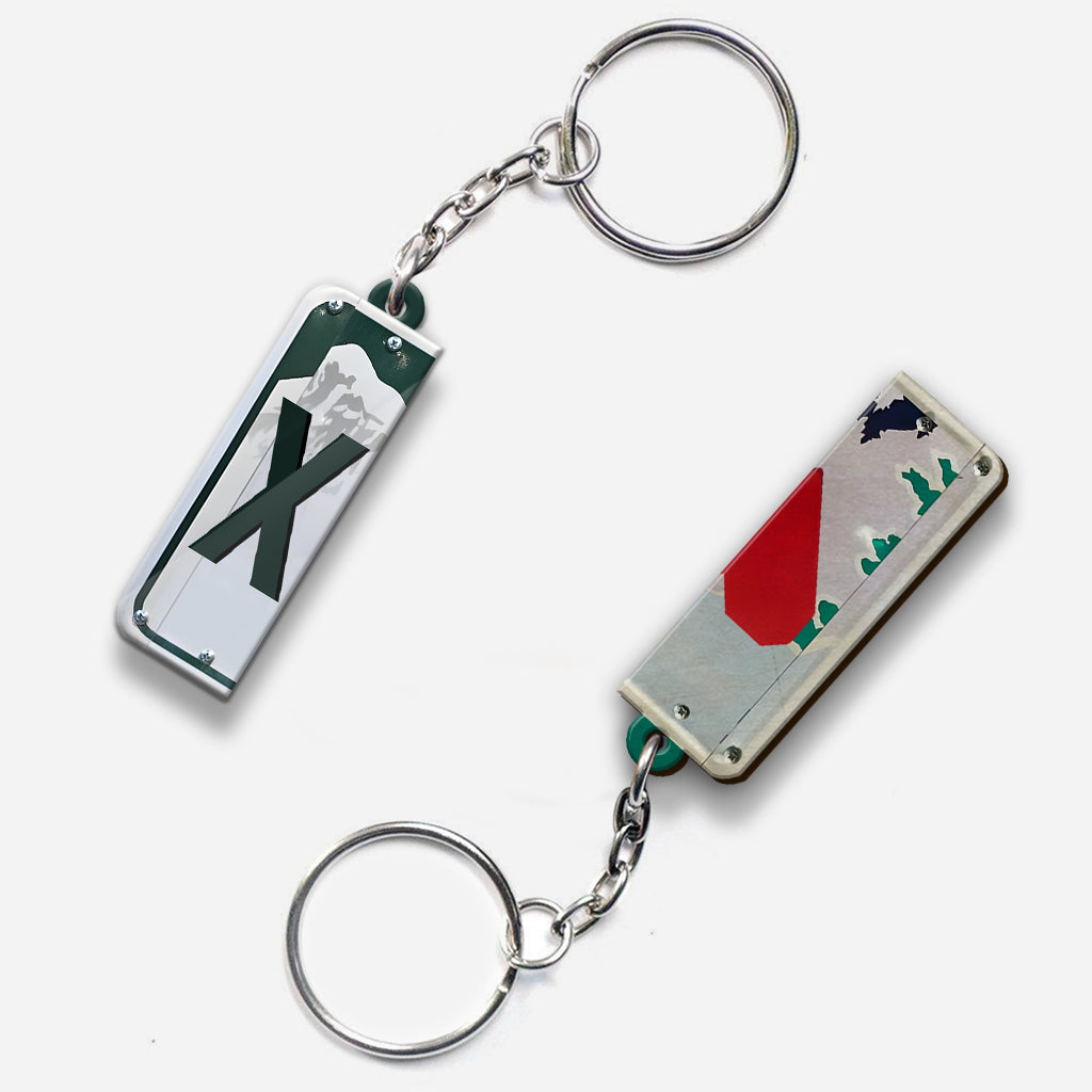 Any Letter Liscense PLate - Personalized Couple Matching Keychain