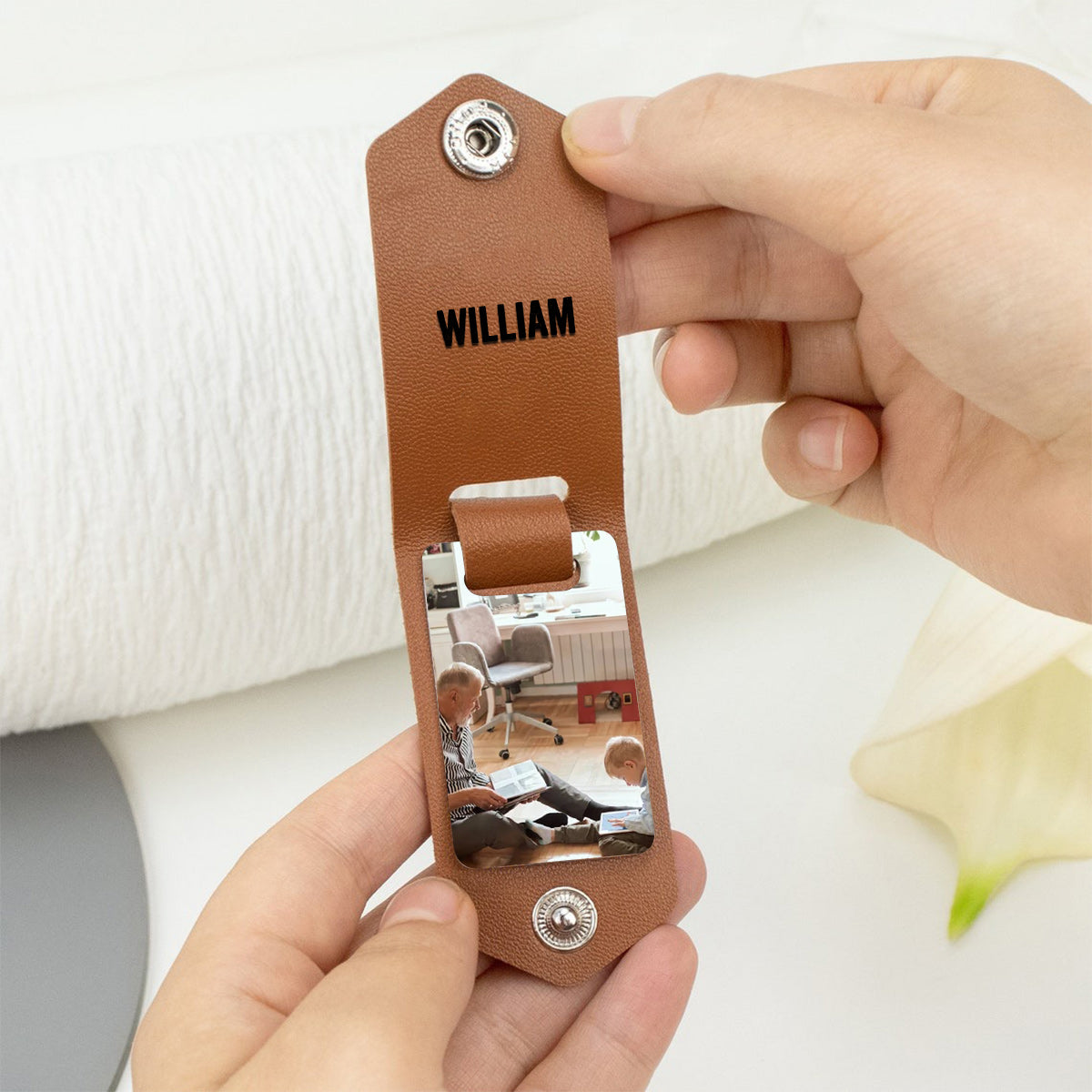 Légende Mari Père Grand-père - Porte-clés album photo personnalisé pour grand-père