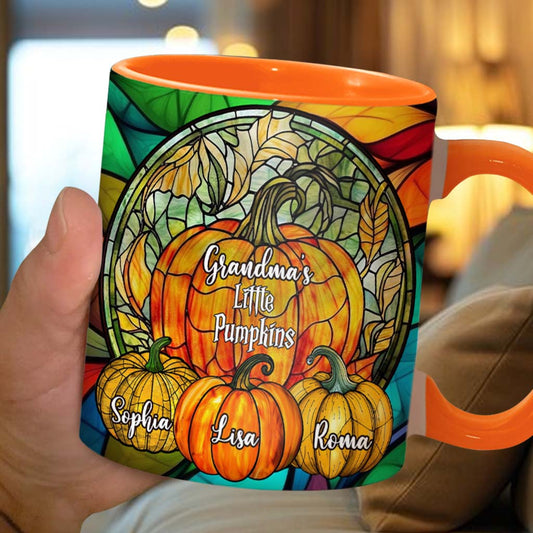 Grandma's Little Pumpkins Any Title - Personalized Grandma Accent Mug
