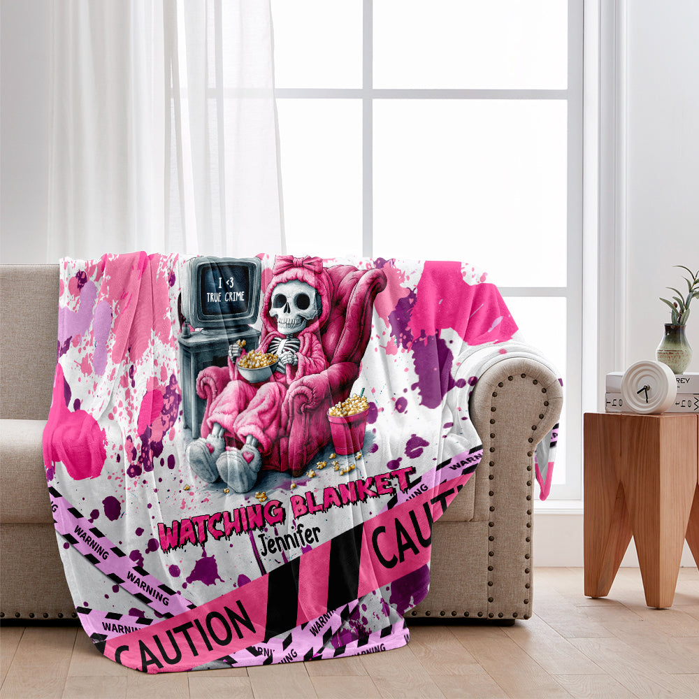 This Is My True Crime Watching Blanket - Personalized Blanket