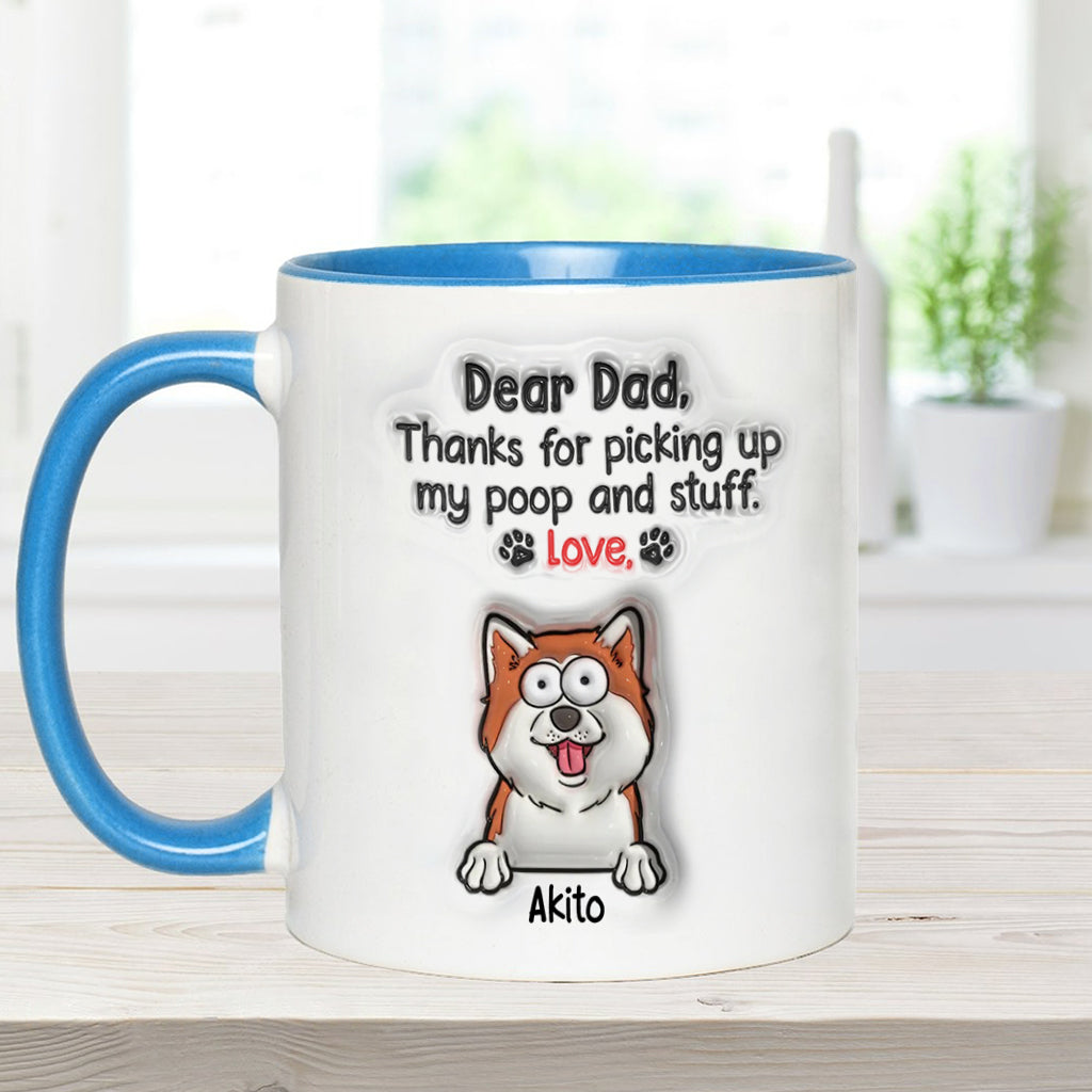 Merci d'avoir ramassé mes crottes - Mug personnalisé avec motif chien