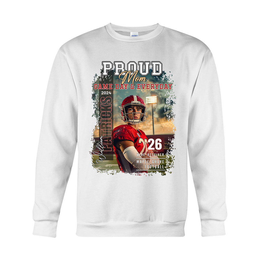 Pround Mom/ Dad/... Game Day & Everyday - Personalized Football T-shirt And Hoodie
