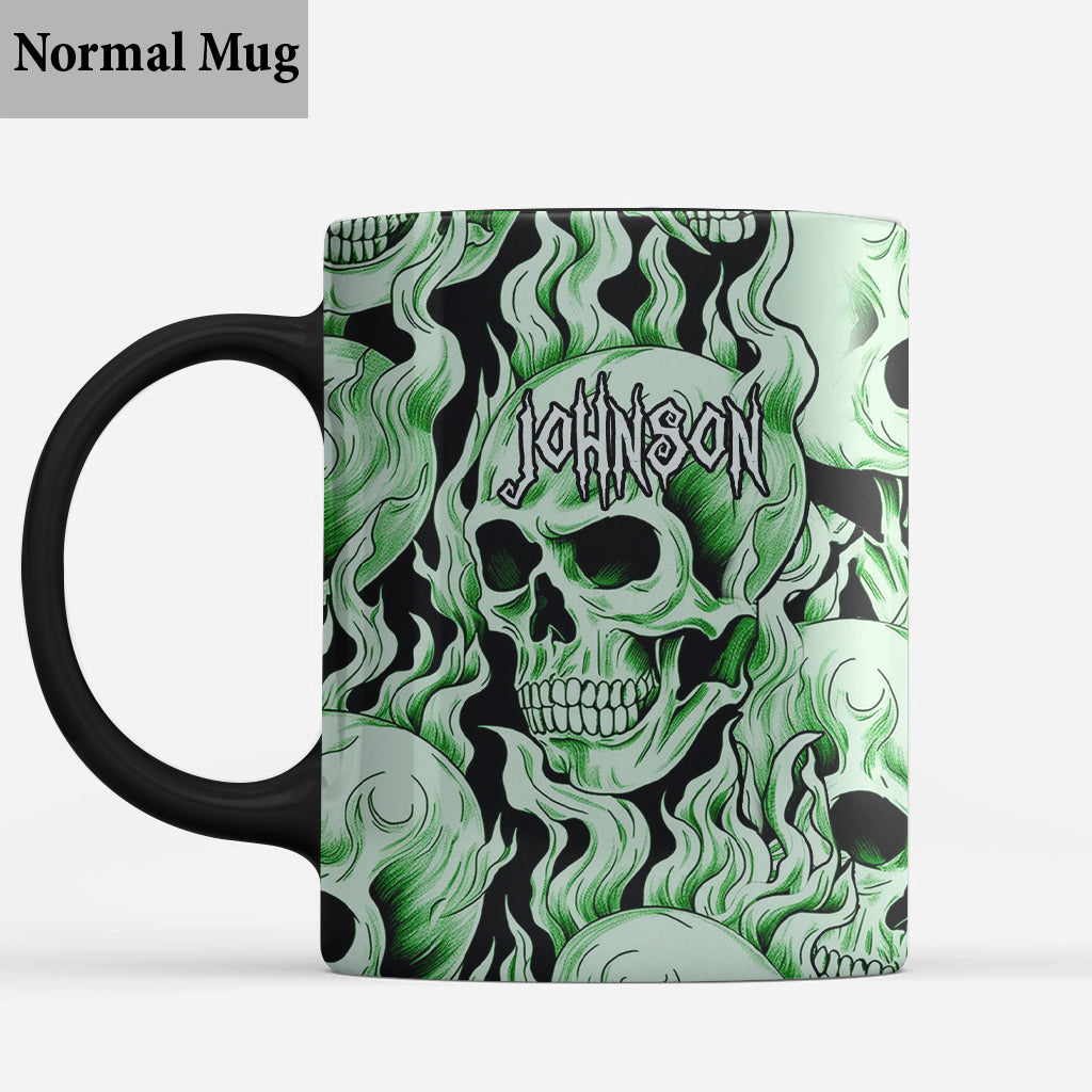 Green Skull - Personalized Skull Mug