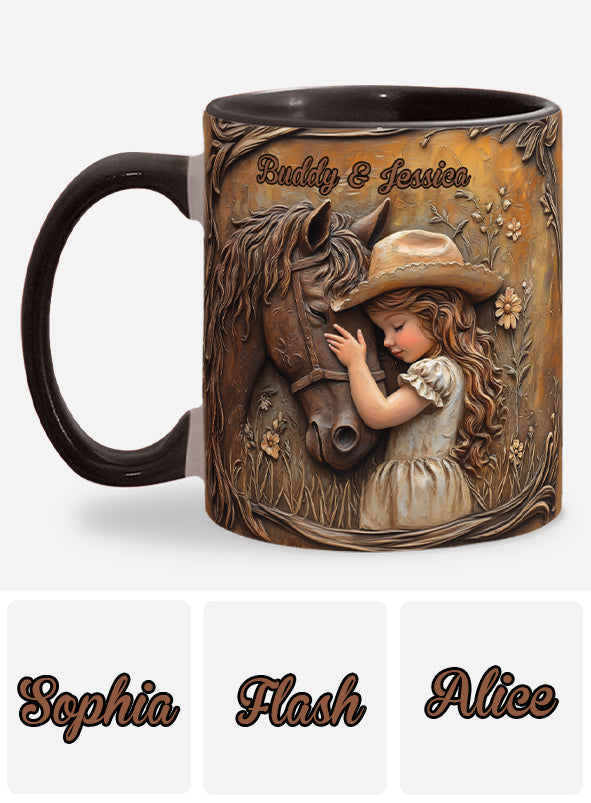 Just A Girl Who Loves Horse - Personalized Horse Accent Mug