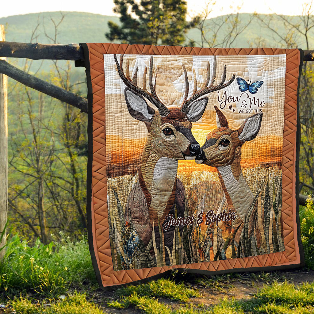 You & Me We Got This - Personalized Couple Quilt