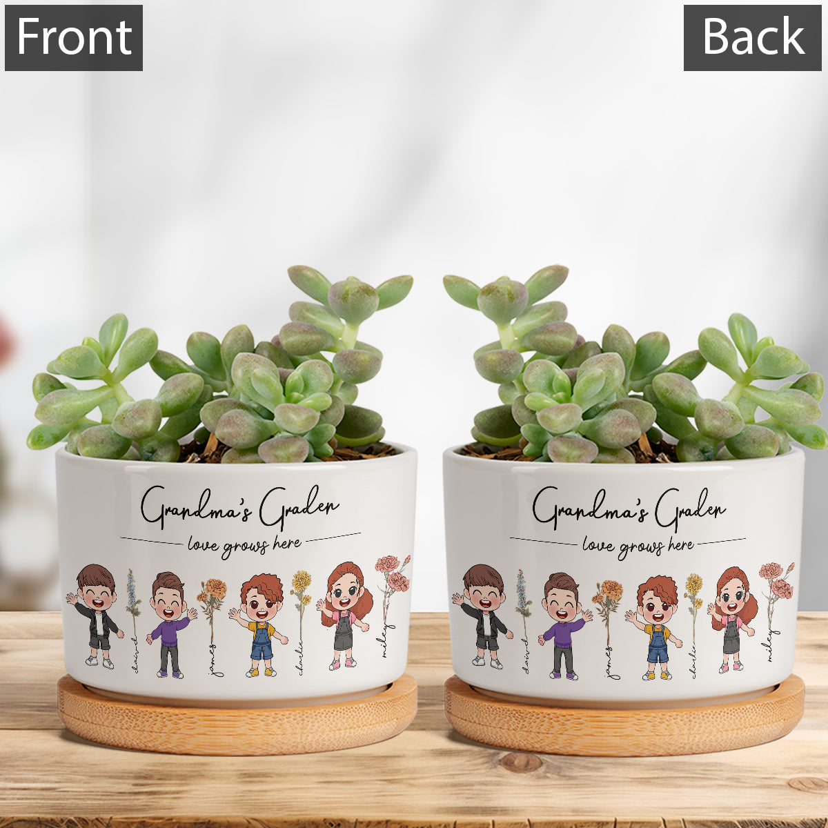 Grandma's Garden - Personalized Grandma Ceramic Plant Pot