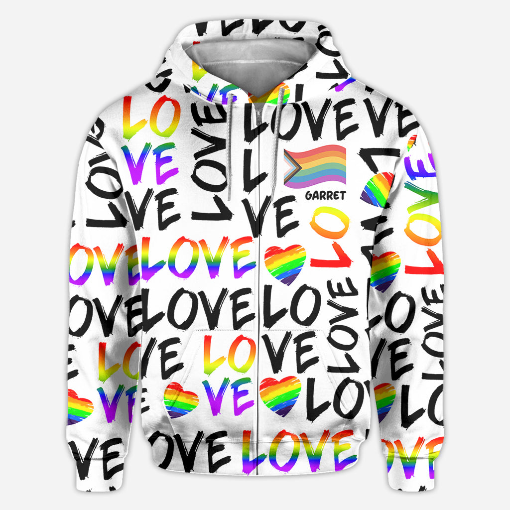 Love is Love - Personalized LGBT Support All Over Shirt