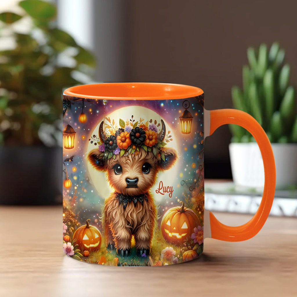 Halloween Highland Cow - Personalized Accent Mug