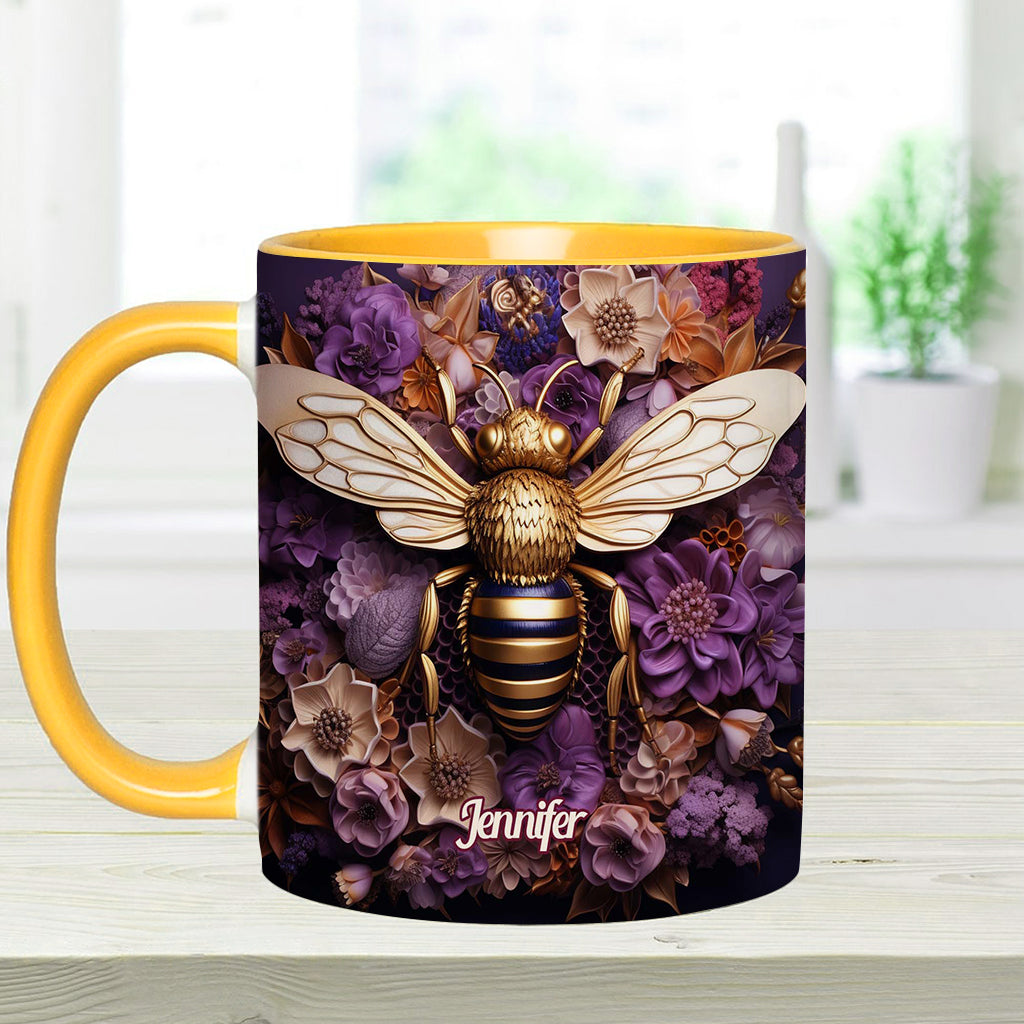 Mug personnalisé Bee Happy Golden Bee - Motif abeille