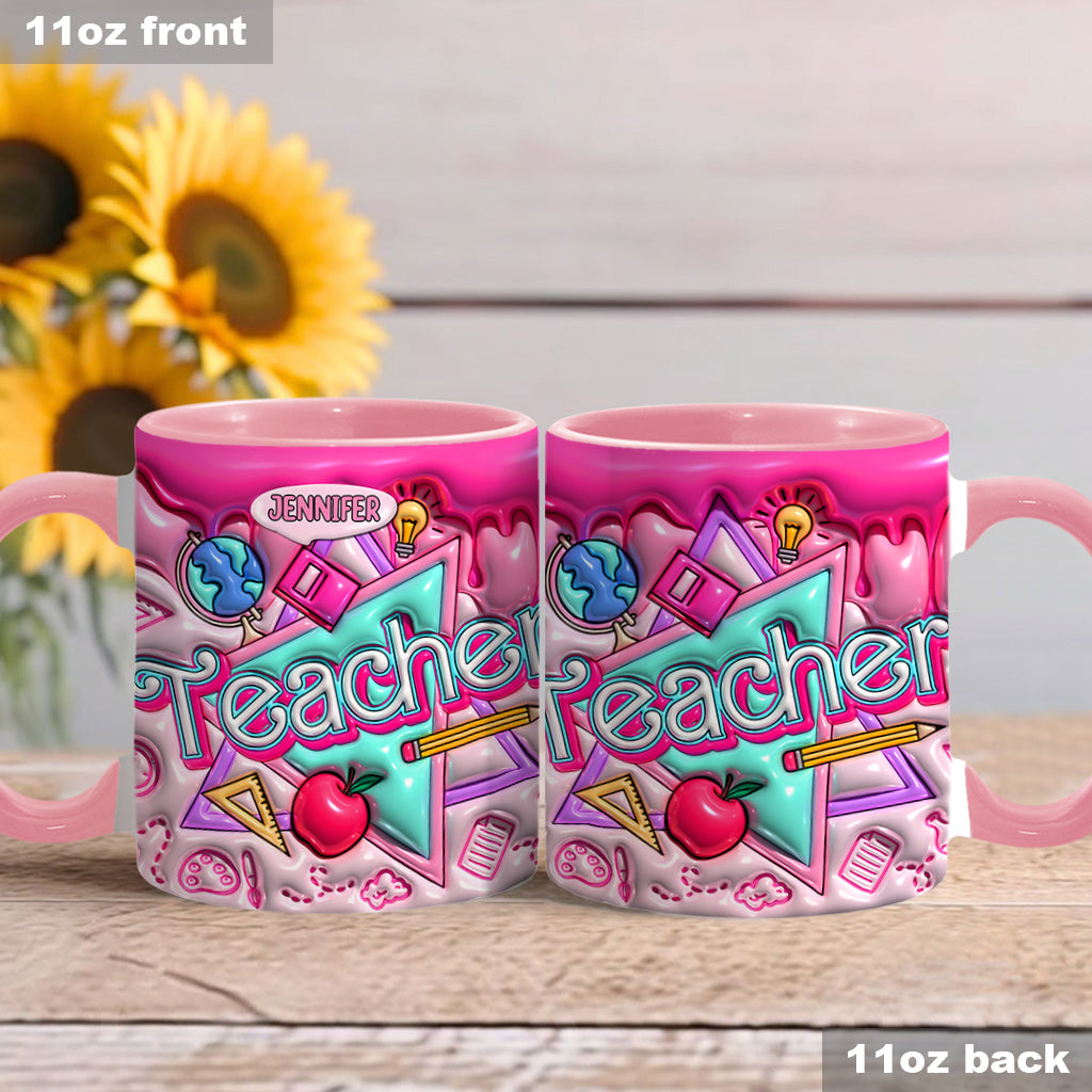 Mug rose gonflable personnalisé pour enseignant