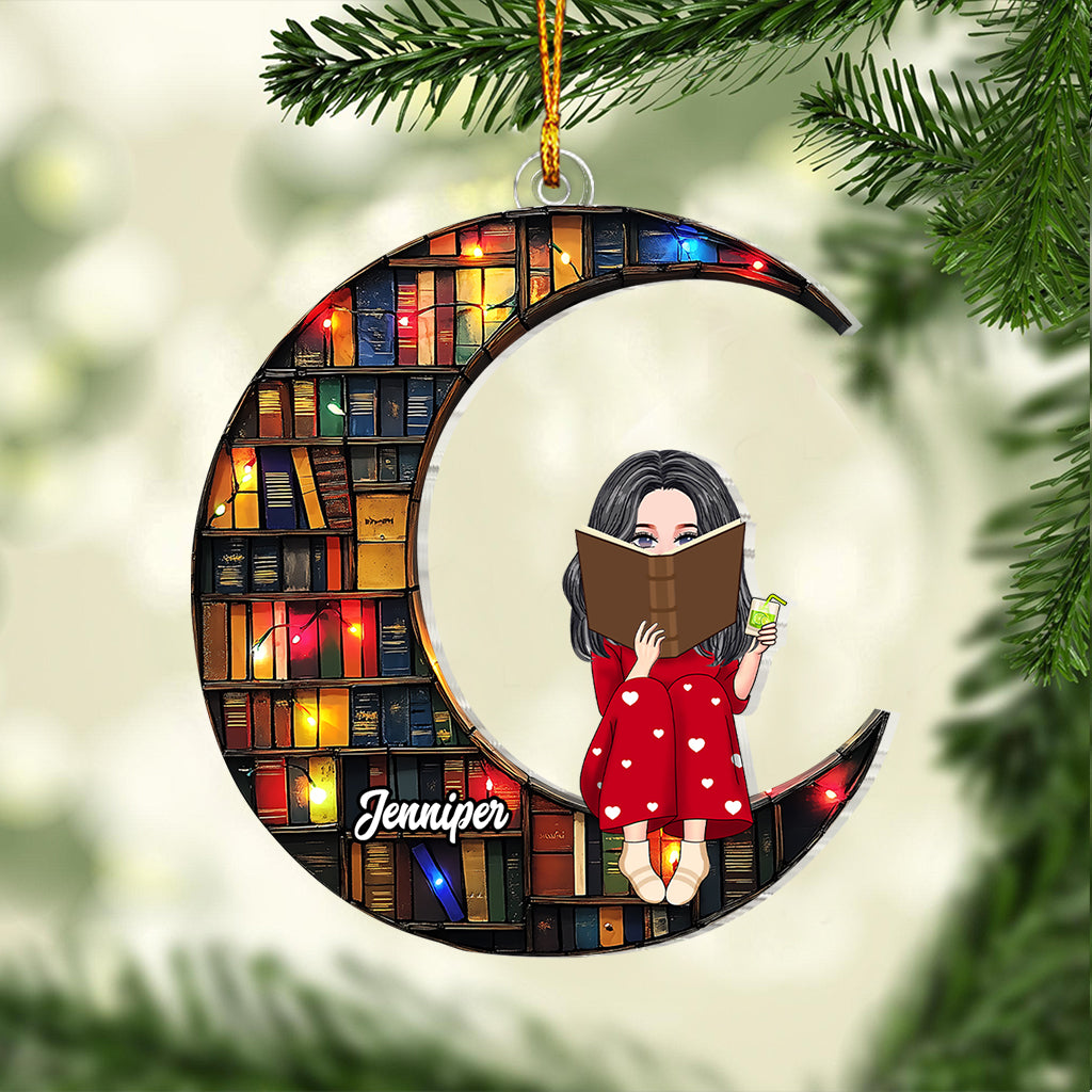 Just A Girl Who Loves Books - Personalized Book Custom Shaped Ornament