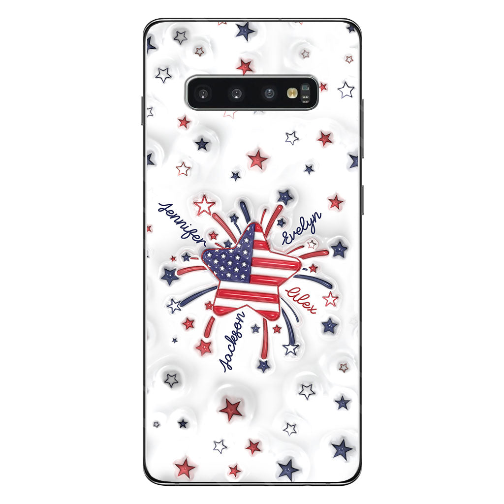 Grandma's Little Star 4th Of July - Personalized Grandma Phone Case
