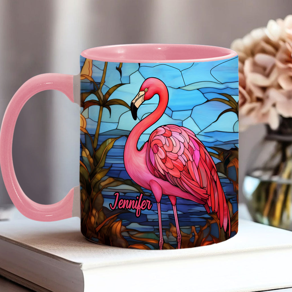 Personalisierte Tasse mit Flamingo-Motiv – Liebe Flamingos!