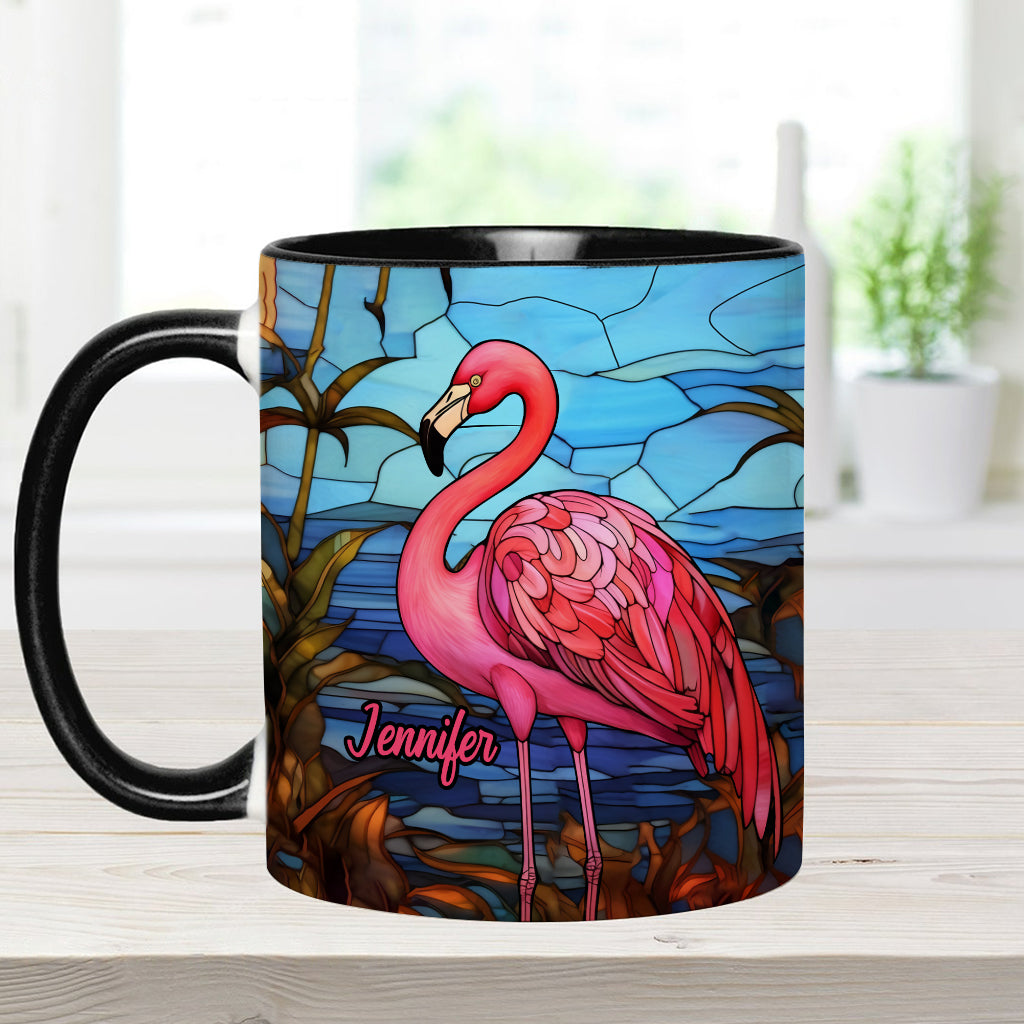Personalisierte Tasse mit Flamingo-Motiv – Liebe Flamingos!