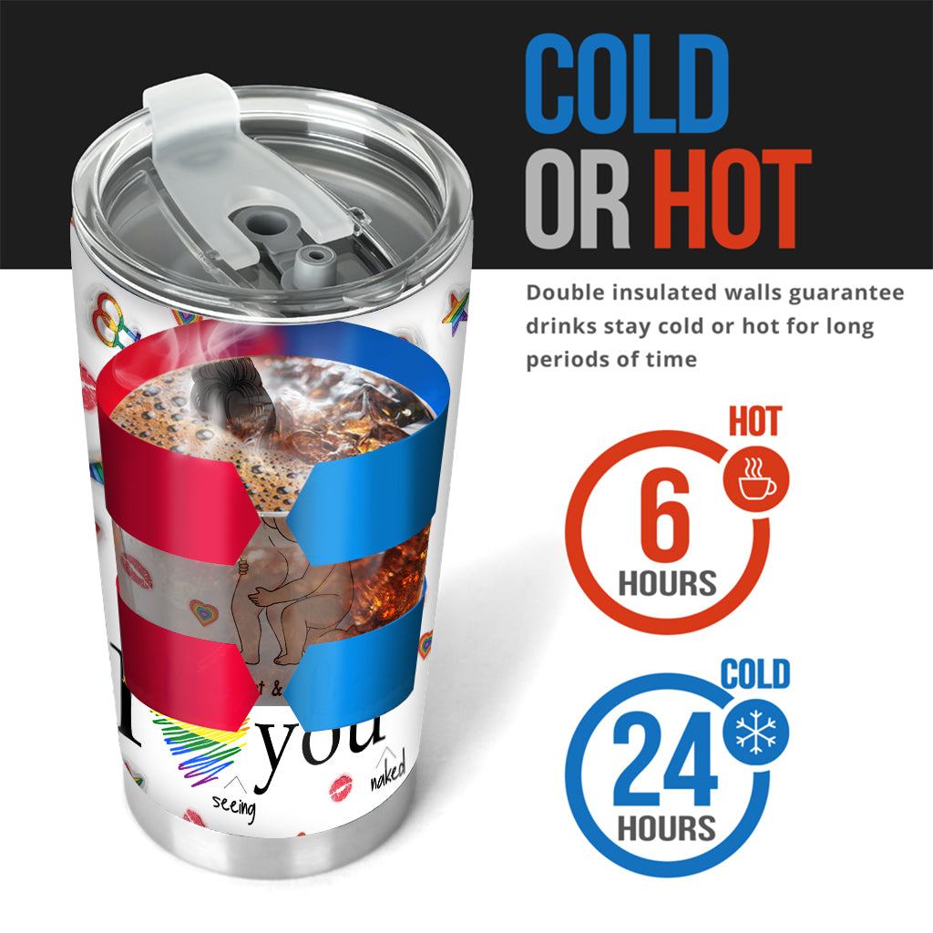 J'adore te voir coquin(e) - Gobelet personnalisé de soutien LGBT