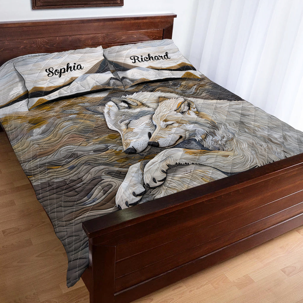 Love You Forever - Personalized Couple Quilt Set