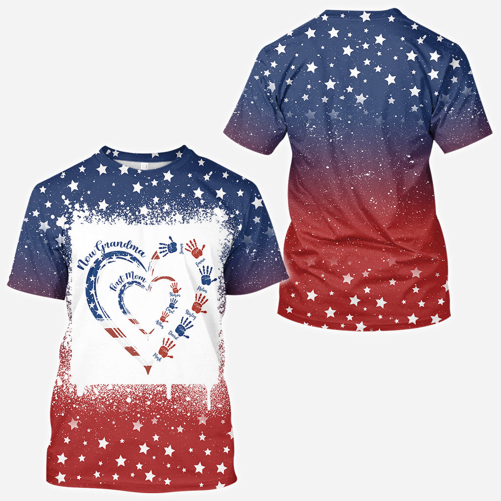 Première maman, maintenant grand-mère - T-shirt personnalisé « Grand-mère »