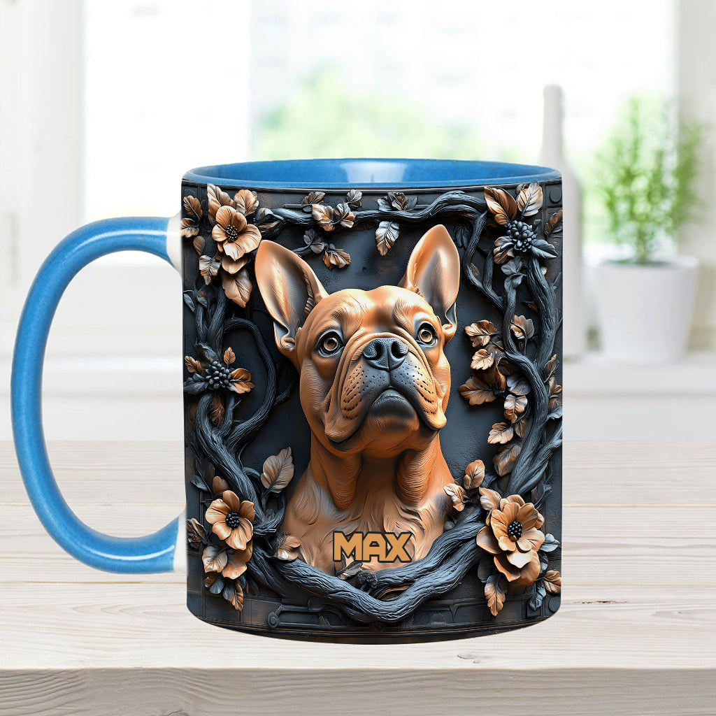 Mug personnalisé avec motif chien « Lovely Frenchie »