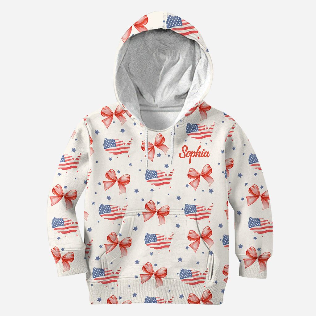 Coquette American Girl - Personalisiertes T-Shirt zum Unabhängigkeitstag/4. Juli