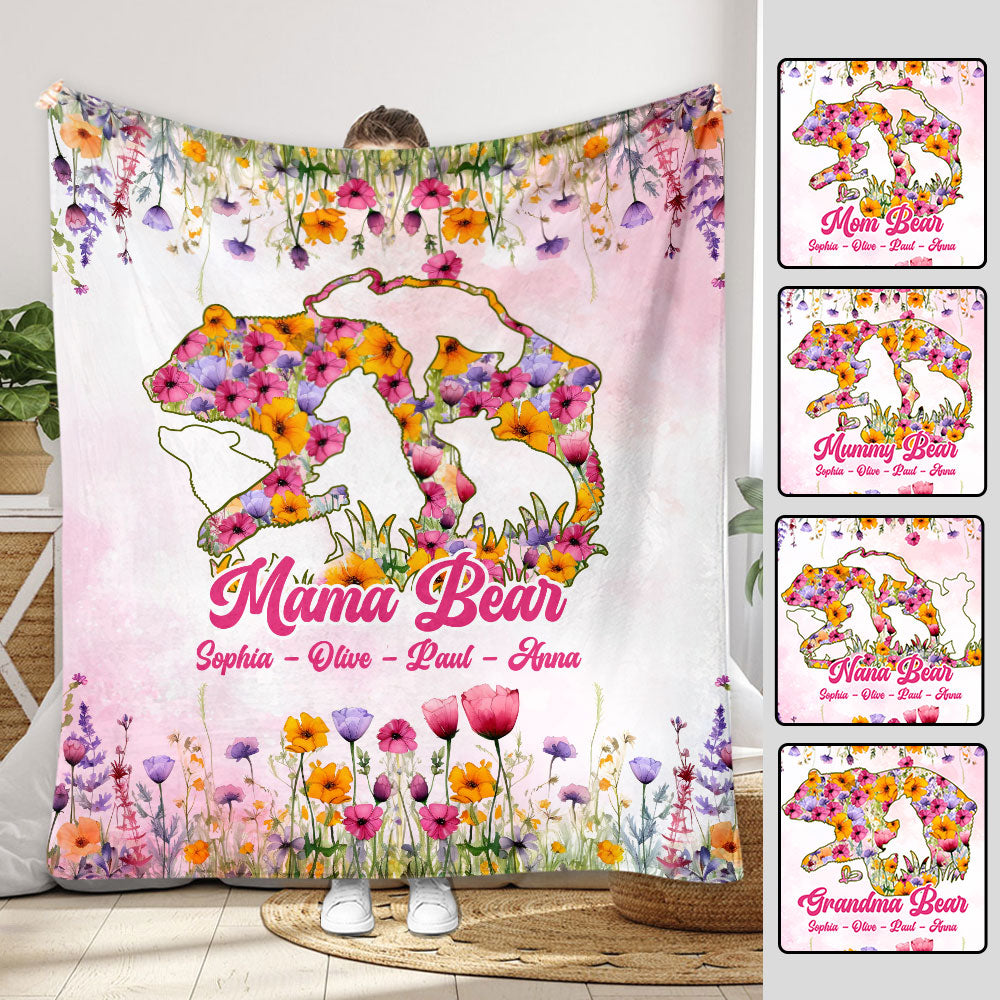 Mama Bear - Personalized Mother Blanket