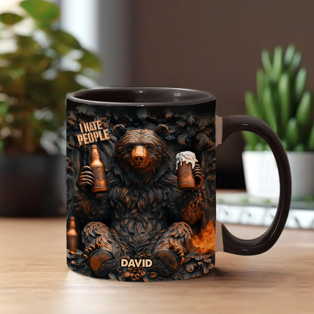 I Hate People - Personalized Camping Accent Mug