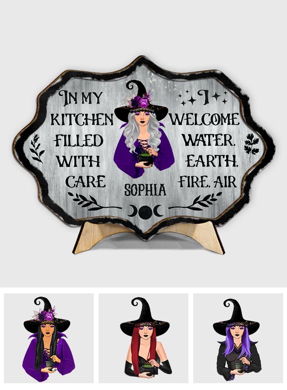 Witch's Kitchen - Personalized Witch 2 Layered Wood Sign / Wood Plaque