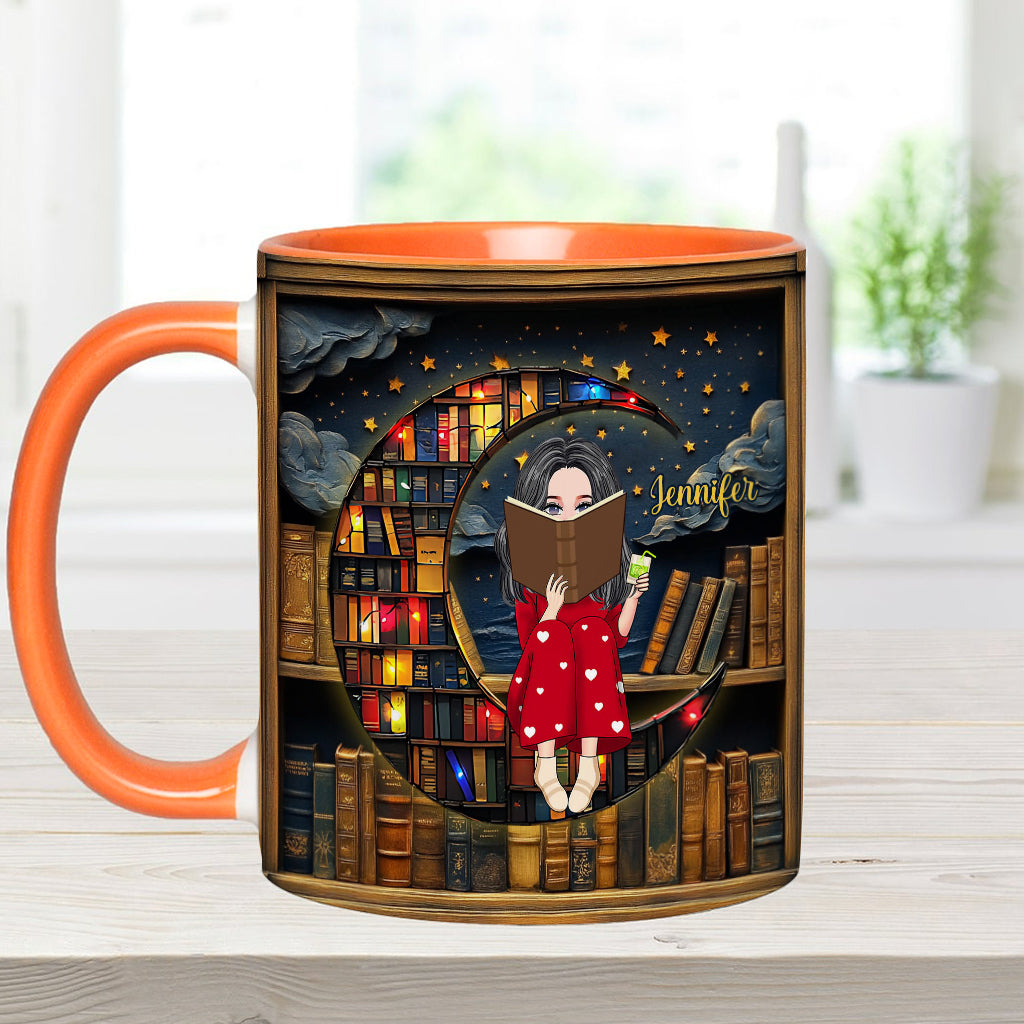 Just A Girl Who Loves Books - Personalized Book Accent Mug