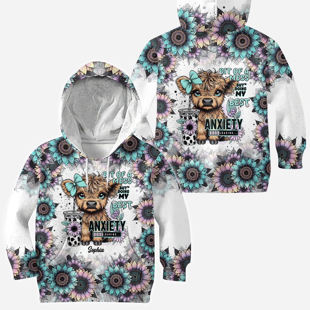 Ein bisschen chaotisch, aber ich gebe mein Bestes – personalisiertes Allover-Shirt